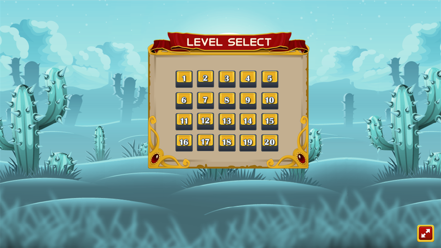 Stan the Man Game Level Select Screen Screenshot.