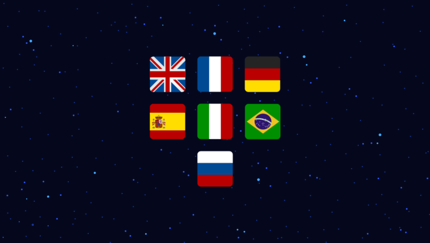 Star Battles Game Languages Screenshot.