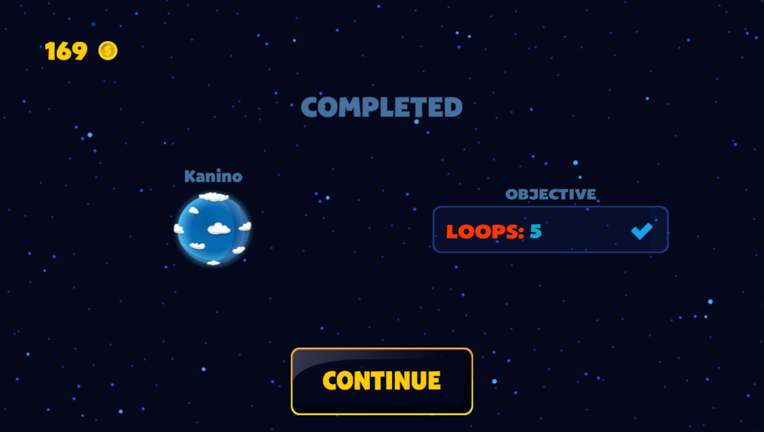 Star Battles Game Level Complete Screenshot.