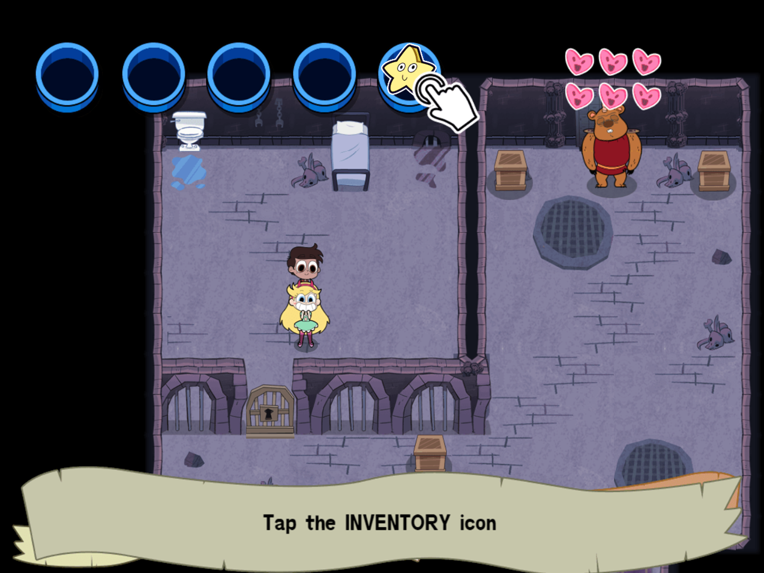 Star vs the Dungeon of Evil Game Access Inventory Screenshot.