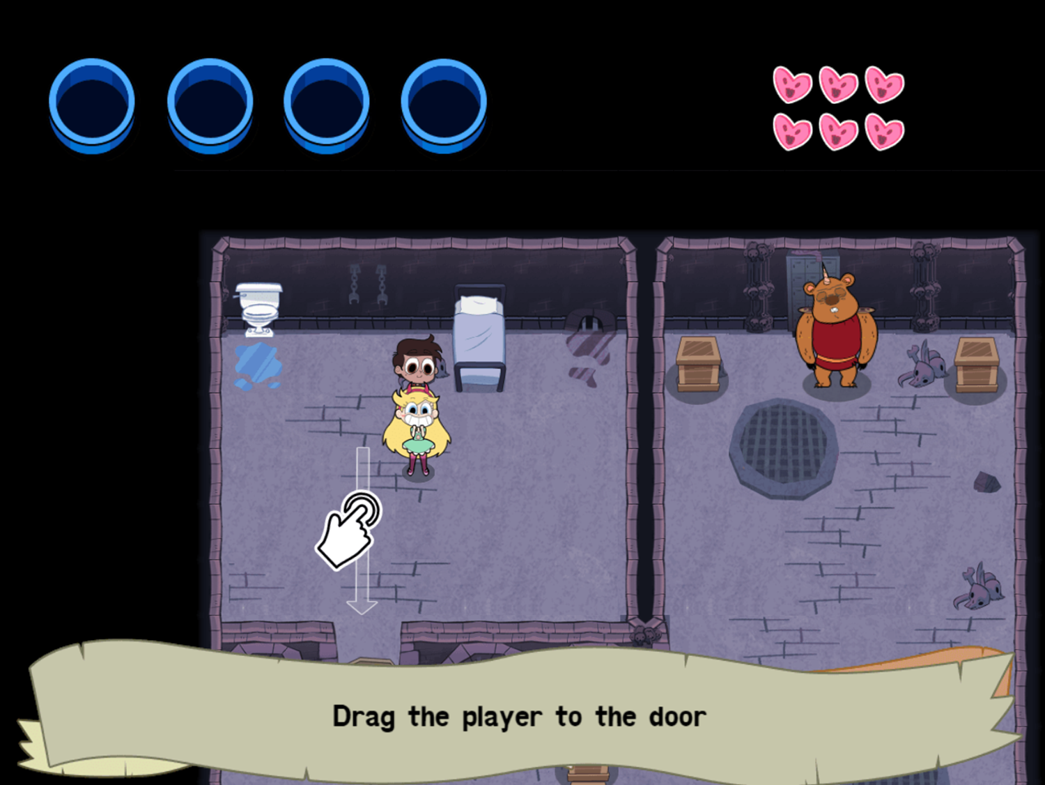 Star vs the Dungeon of Evil Game How To Move Screenshot.