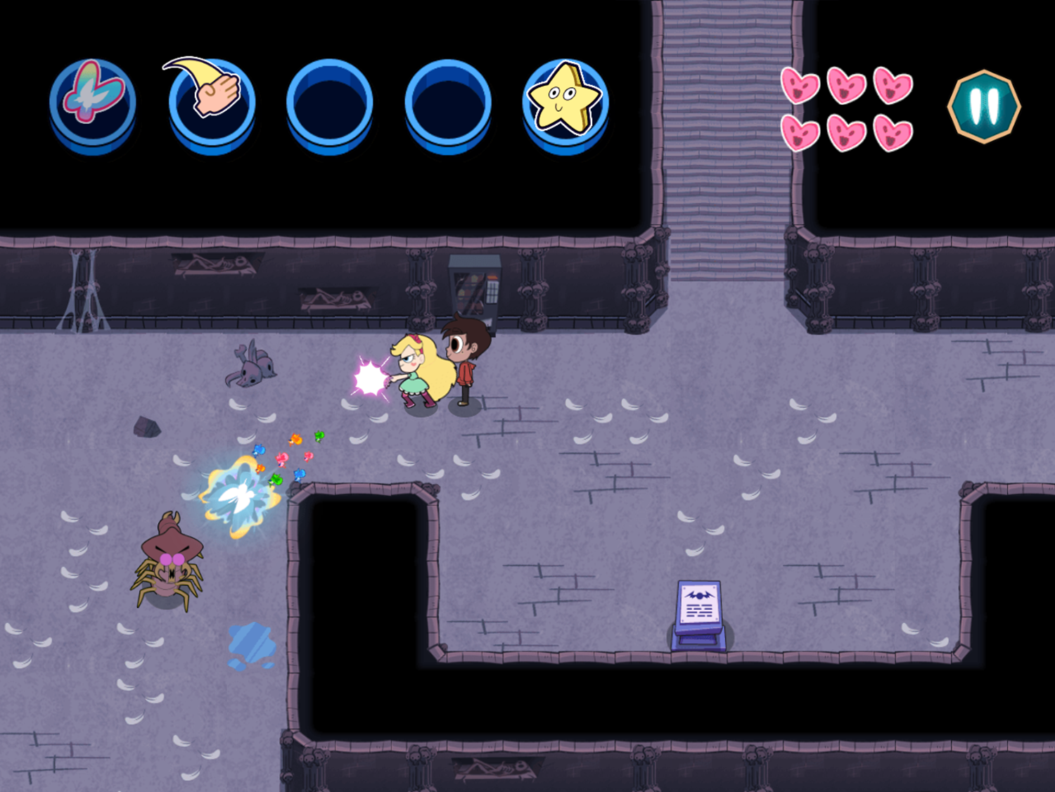 Star vs the Dungeon of Evil Game Rainbow Blast Screenshot.