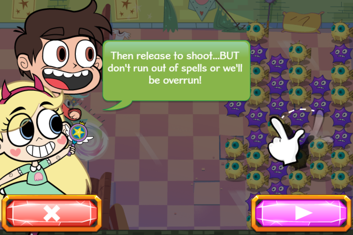 Star vs the Forces of Evil Creature Capture Game Play Tips Screenshot.