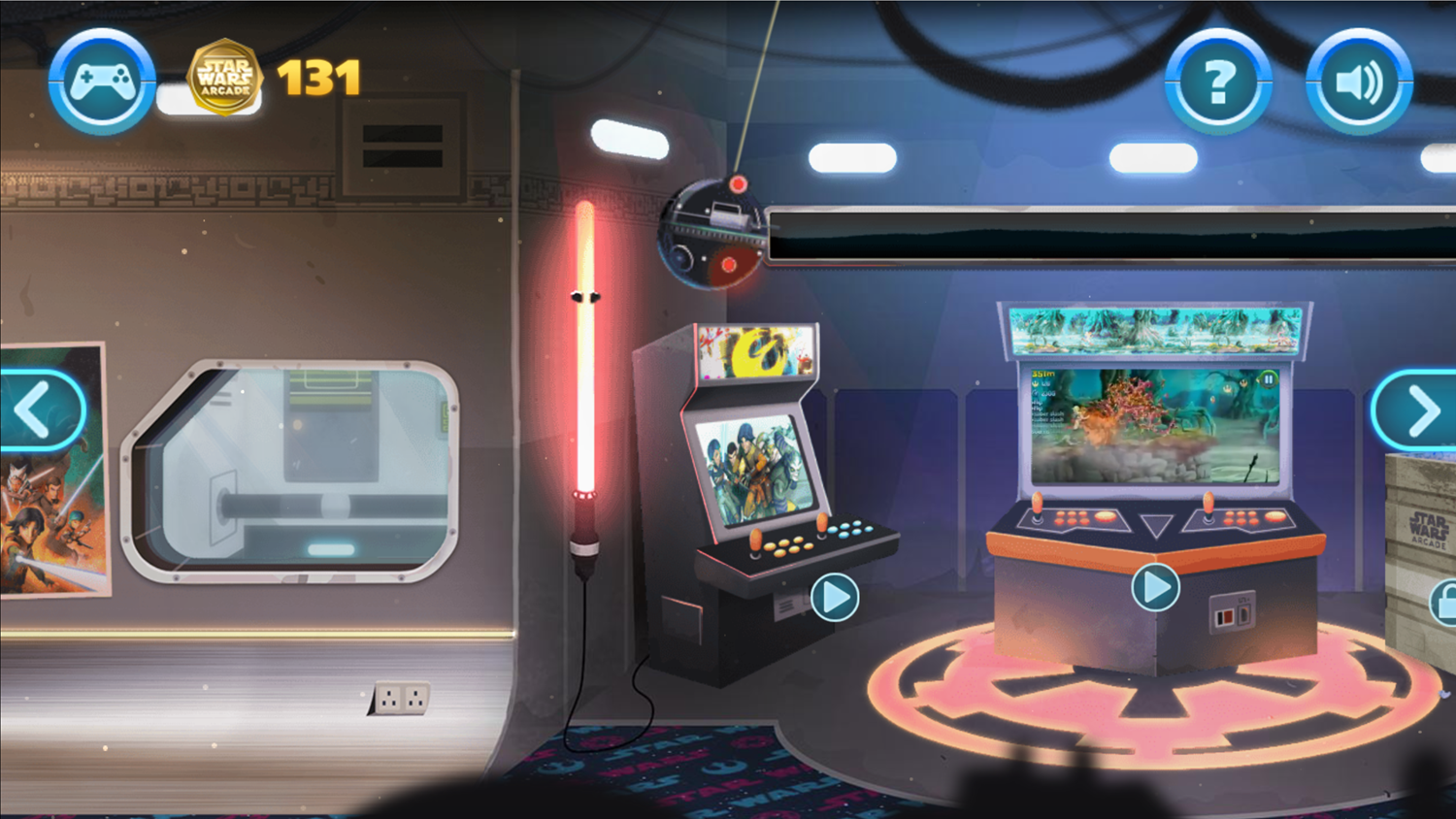 Star Wars Arcade Game Screenshot.