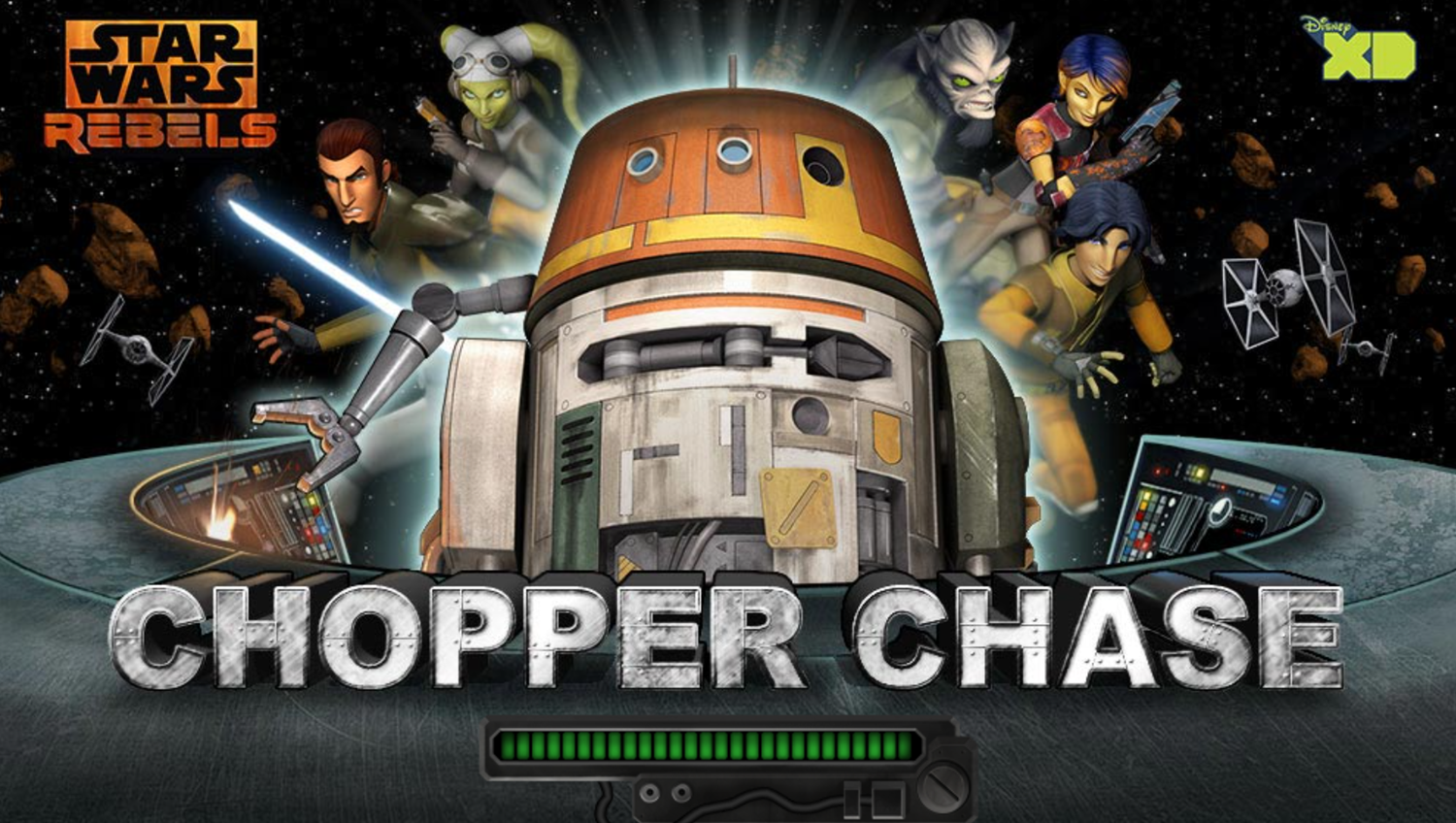 Star Wars Rebels Chopper Chase Game Welcome Screen Screenshot.