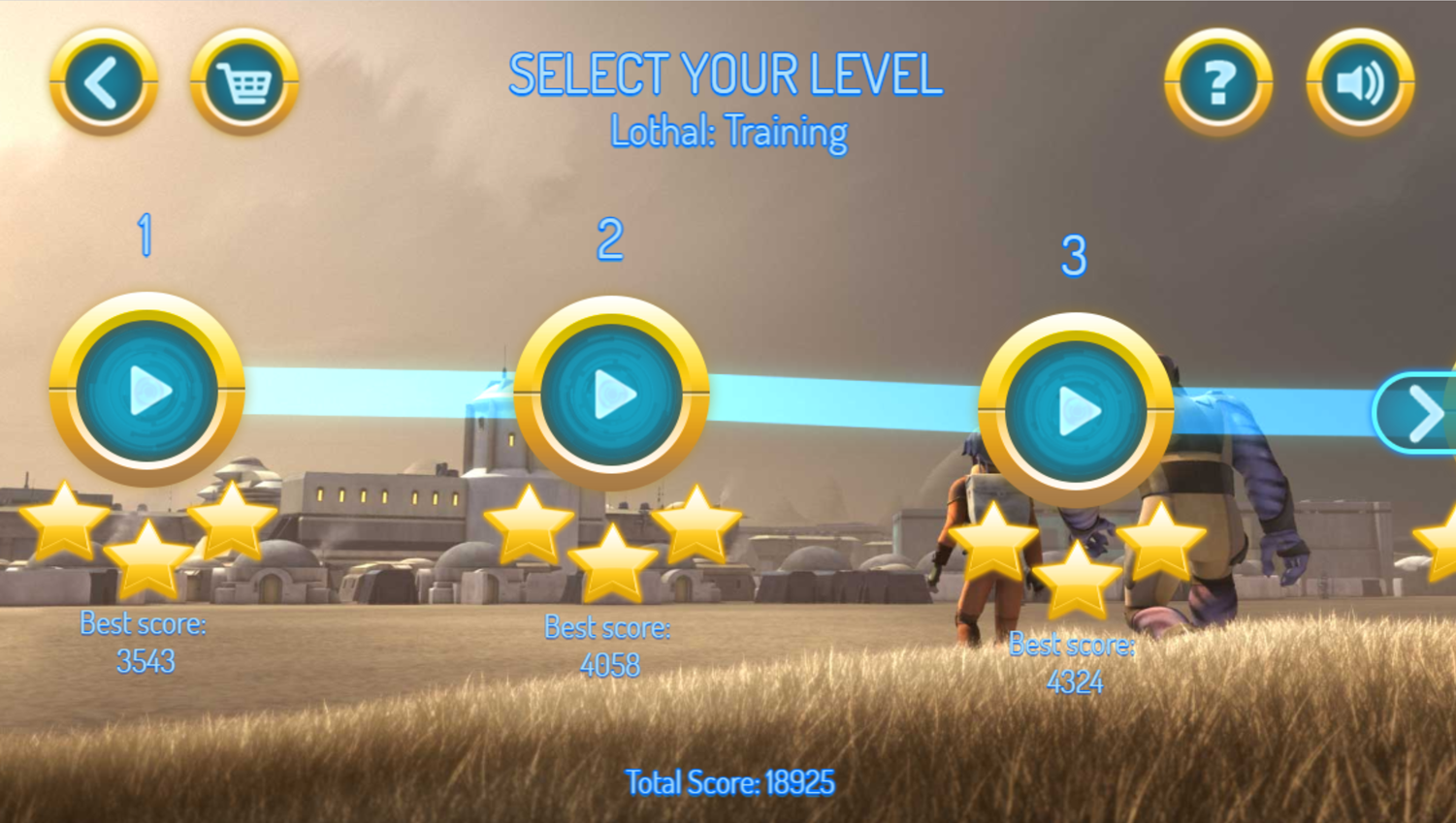 Star Wars Rebels Team Tactics Level Select Screenshot.