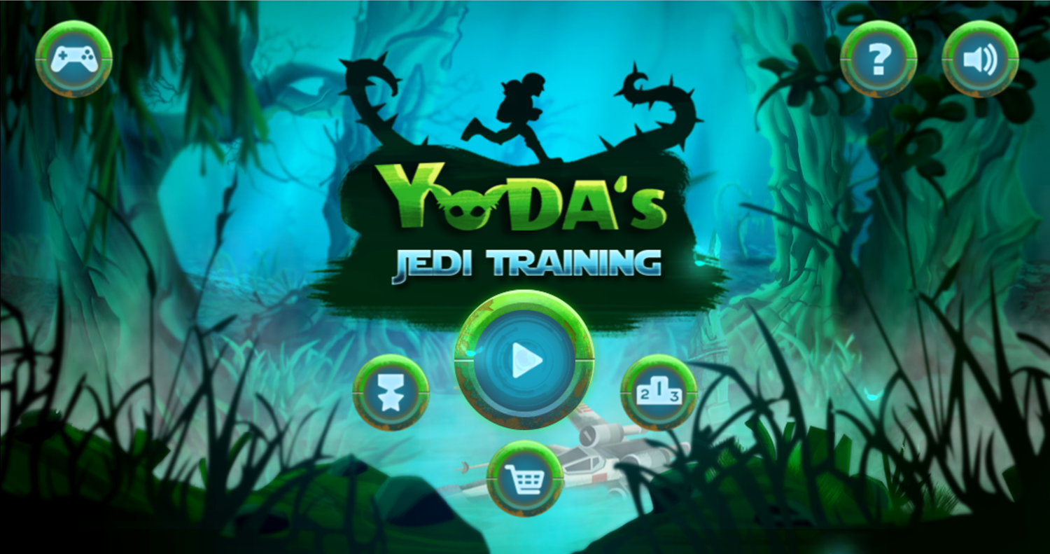 Star Wars Yoda's Jedi Training Welcome Screen Screenshot.