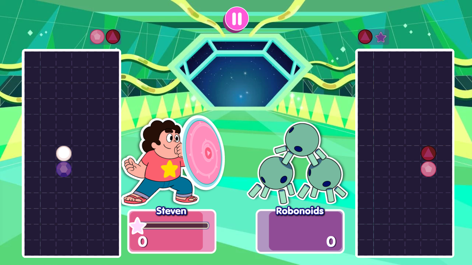 Steven Universe Gem Combat Game Start Screenshot.