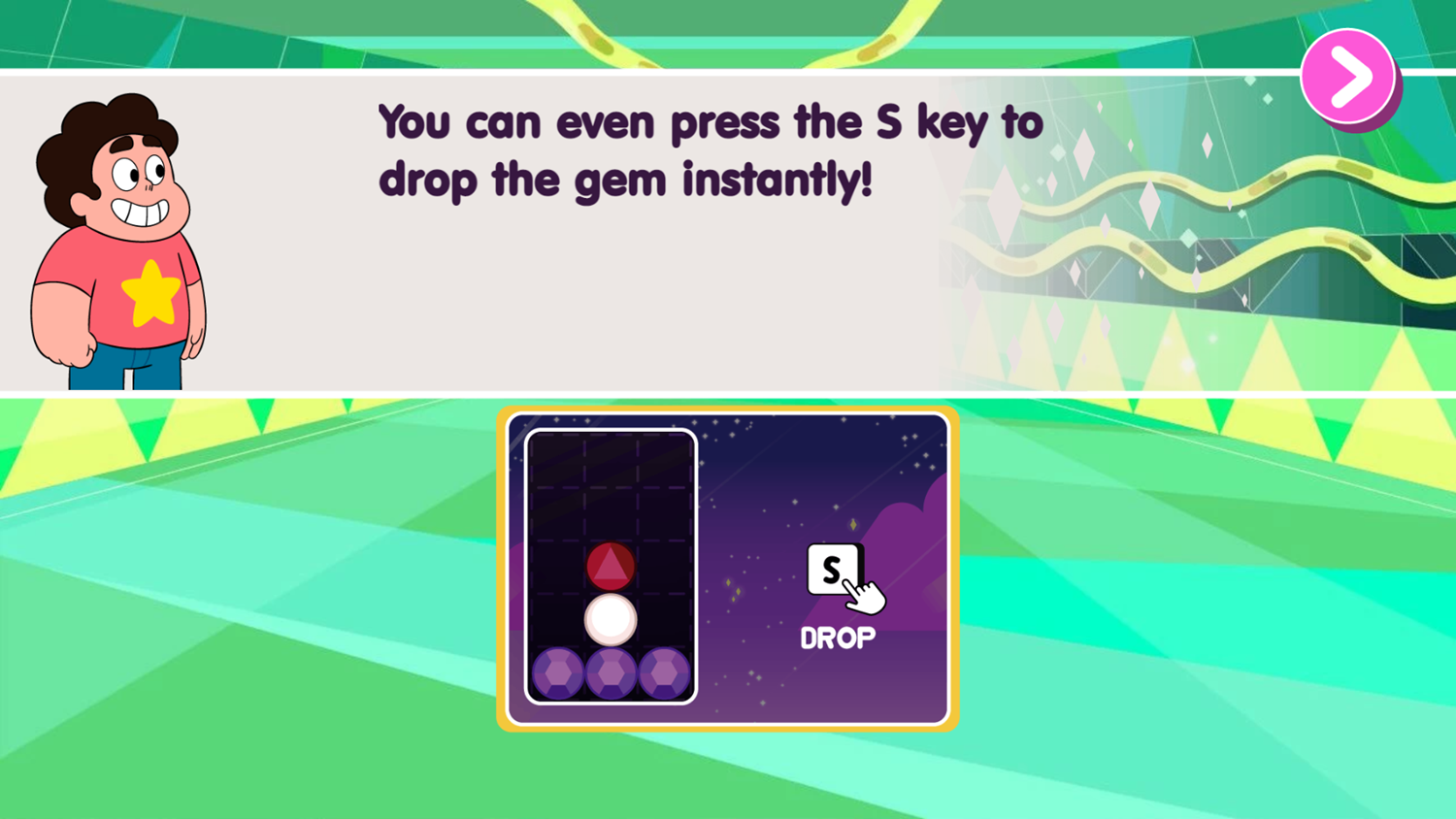 Steven Universe Gem Combat Game How To Drop Screenshot.