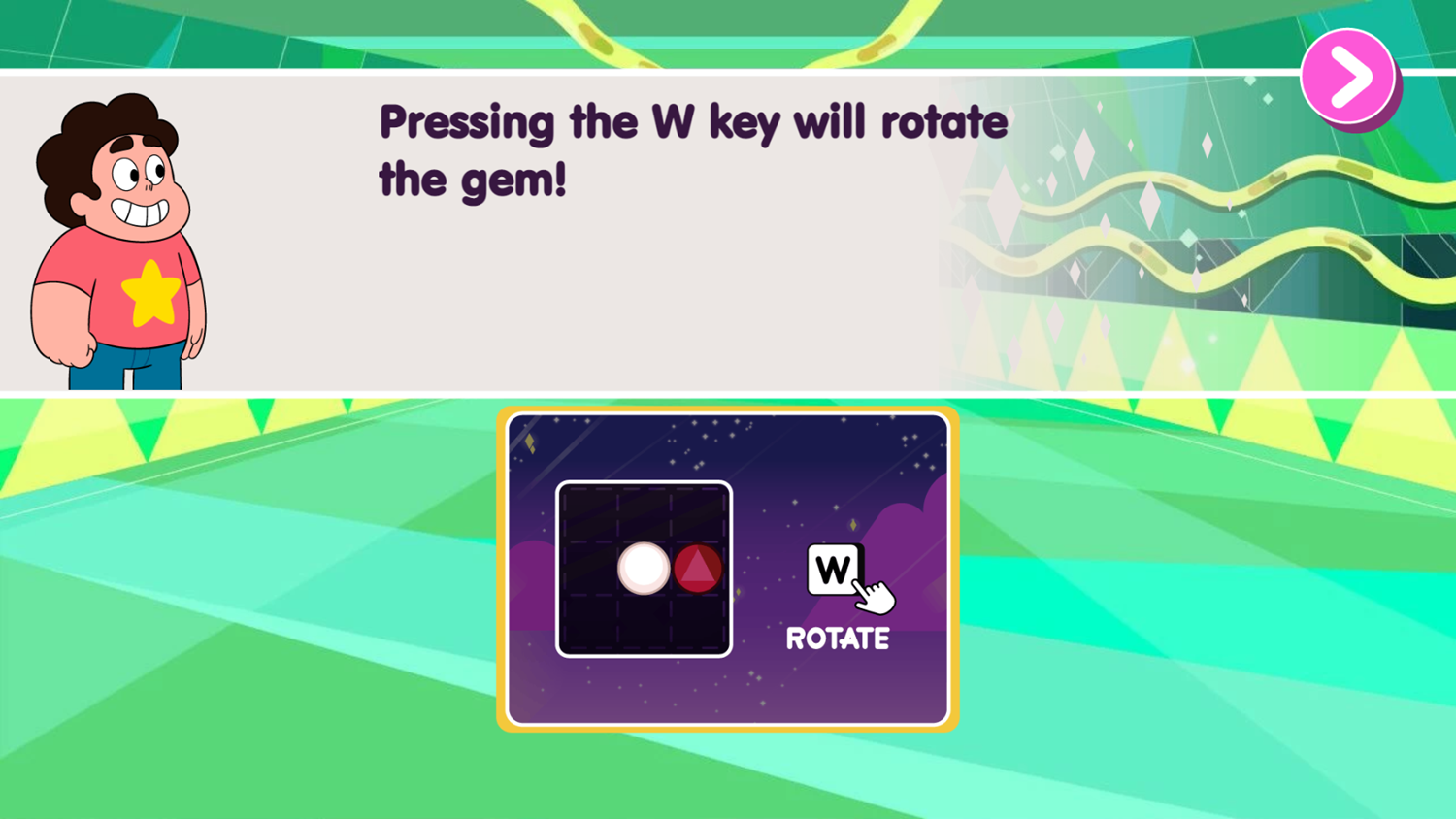 Steven Universe Gem Combat Game How To Rotate Screenshot.