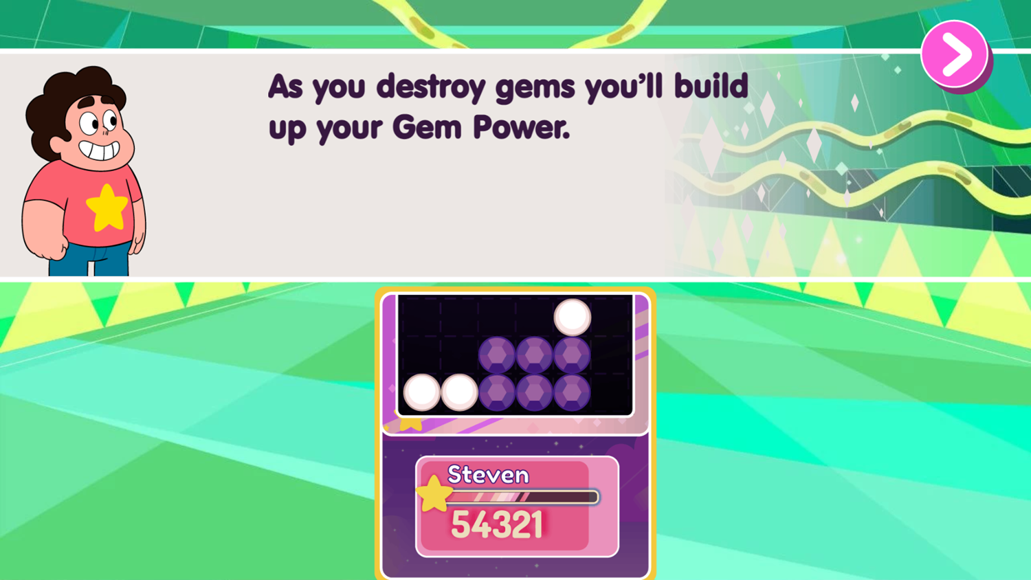 Steven Universe Gem Combat Game What Are Power Gems Screenshot.