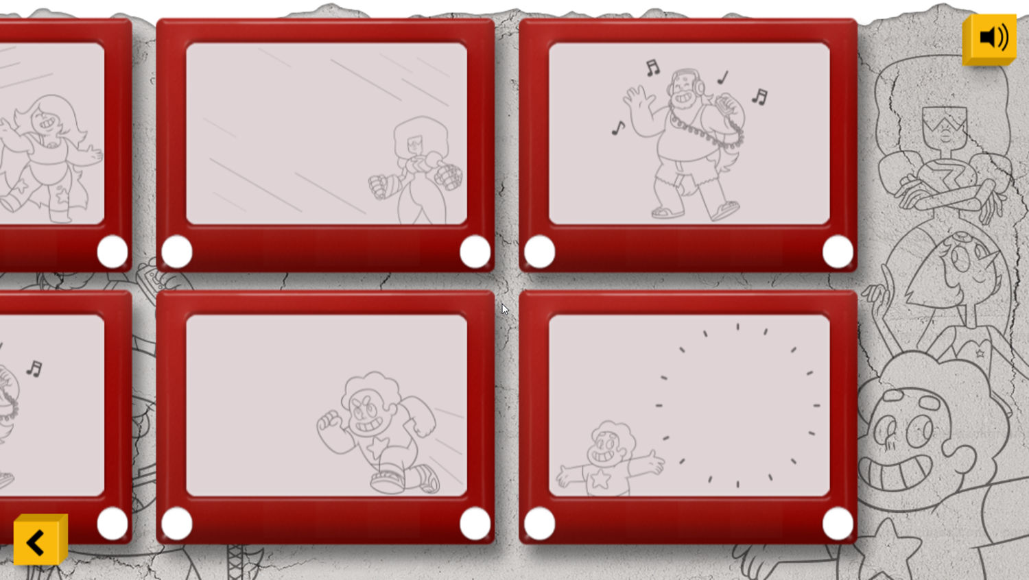 Steven Universe Storyboard Game Select Artwork Screenshot.