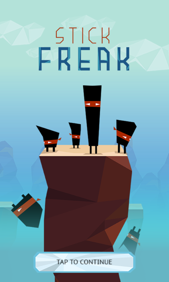 Stick Freak Game Welcome Screen Screenshot.