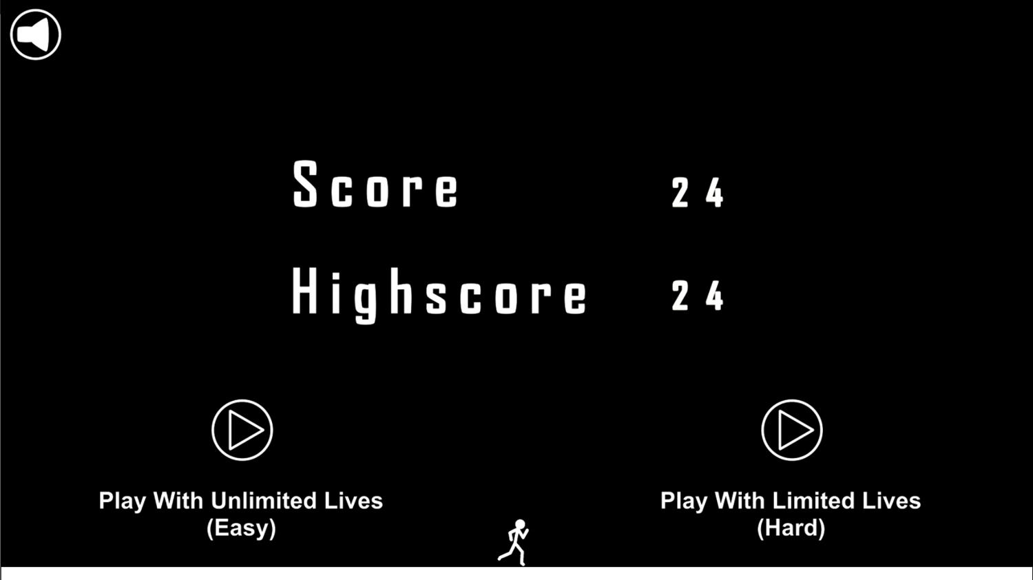 Stick Runner Game Score Screenshot.