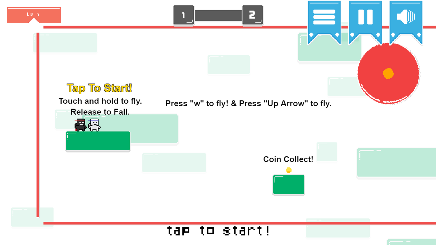 Stickjet Parkour Game How to Play Screen Screenshot.