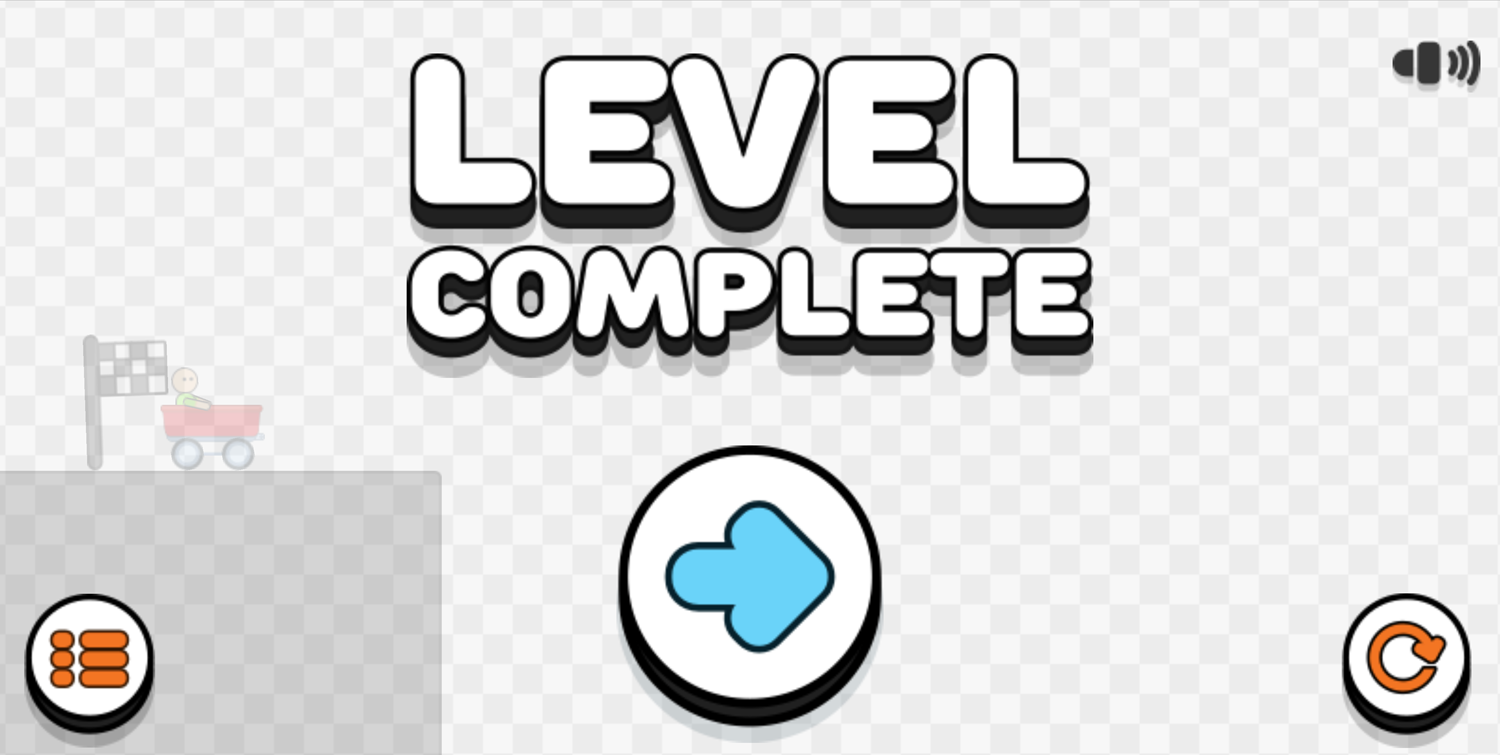 Stickman Trail Game Level Complete Screen Screenshot.