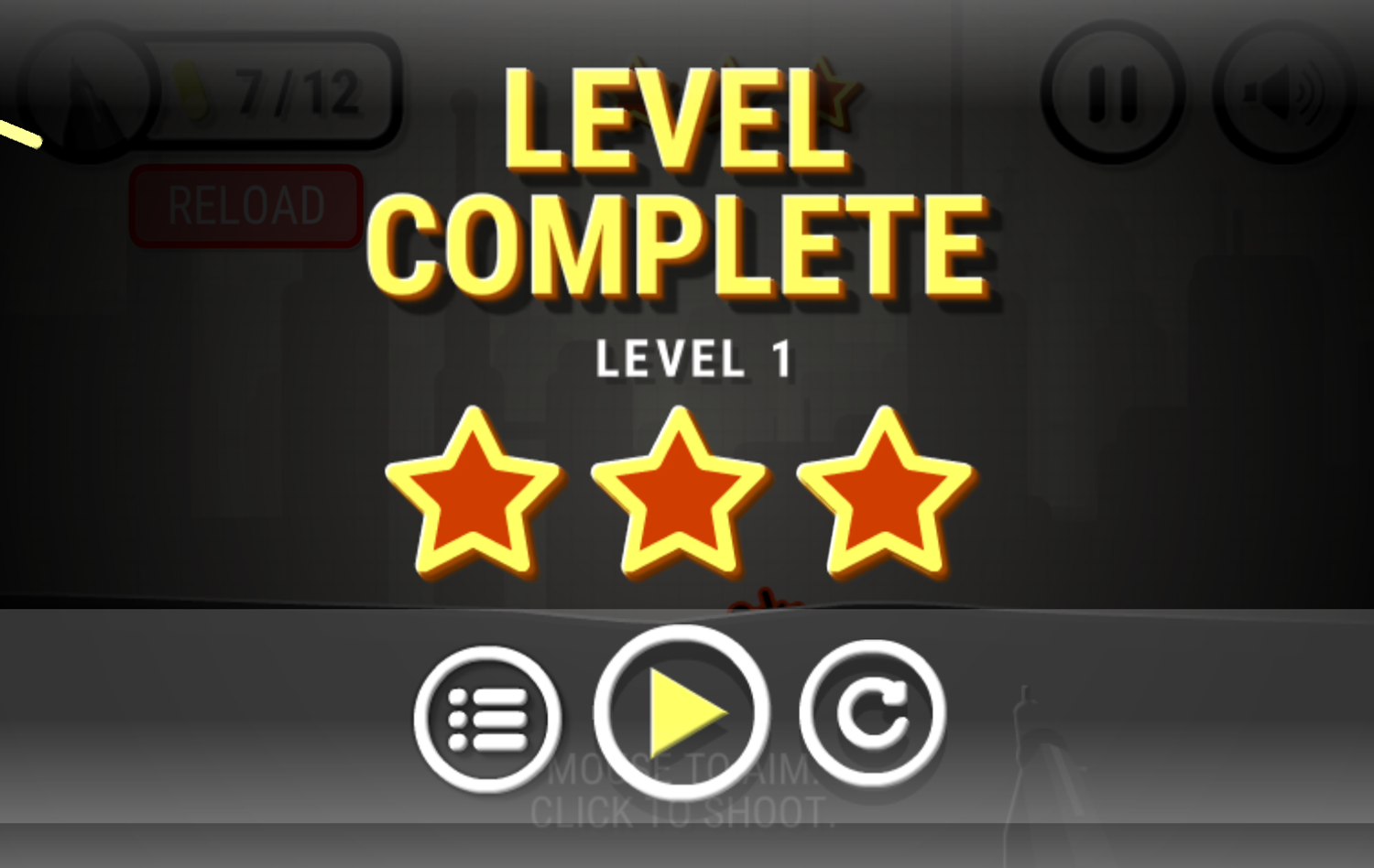 Stickman War Game Level Complete Screenshot.