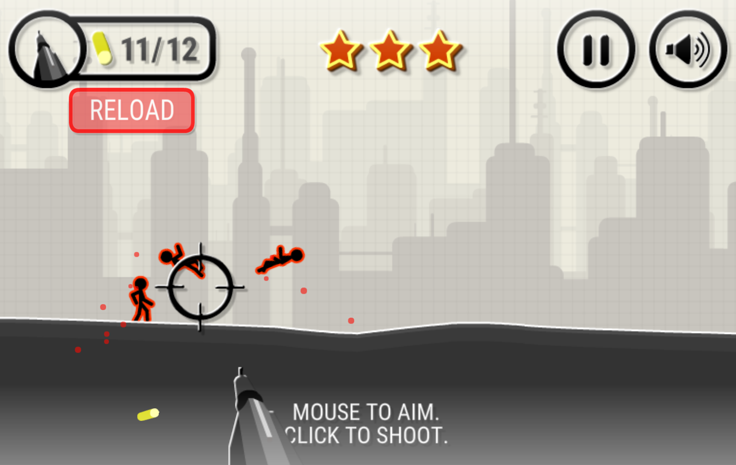 Stickman War Game Level Play Screenshot.