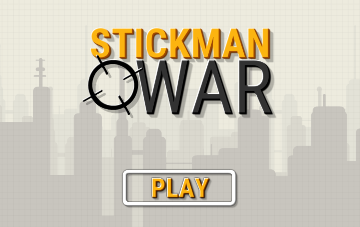 Stickman War Game Welcome Screen Screenshot.