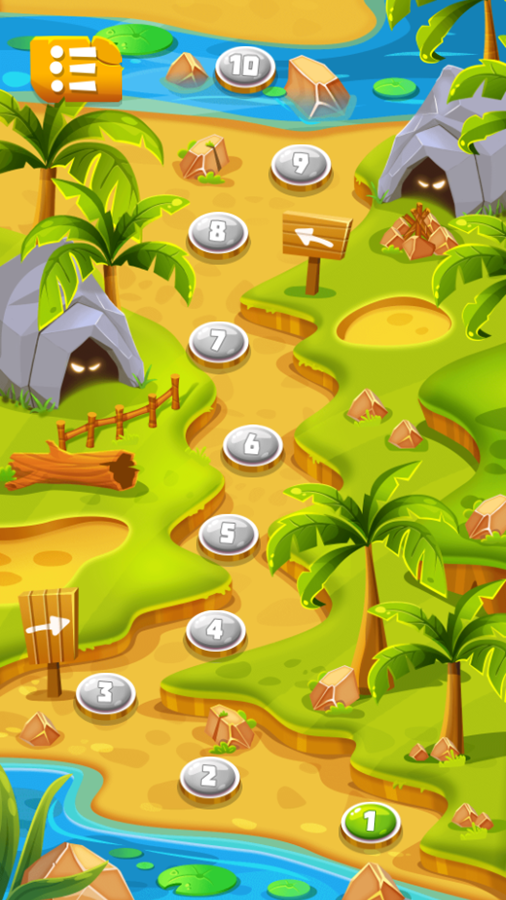 Stone Age Game Level Select Screenshot.