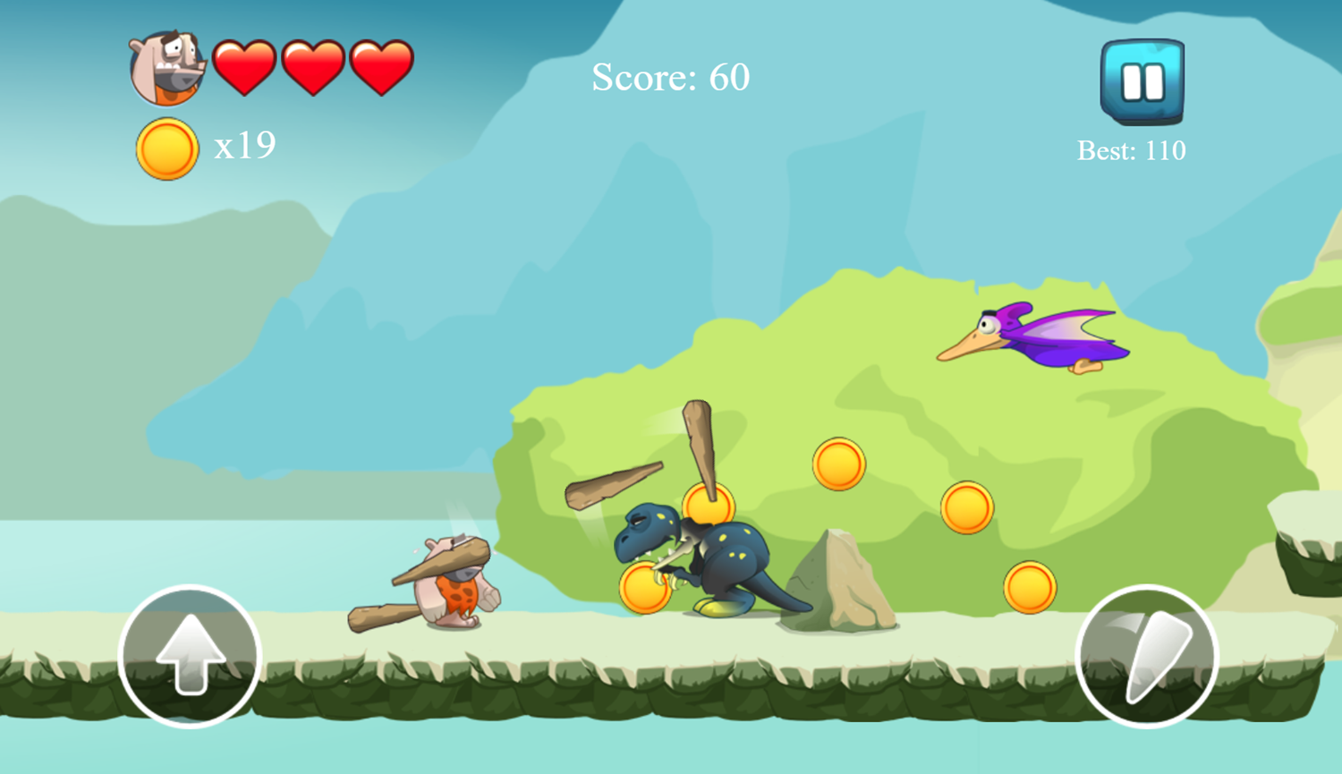 Stone Aged Game Play Screenshot.