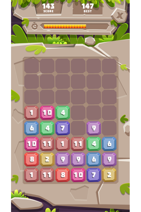 Stone Merge Game Screenshot.