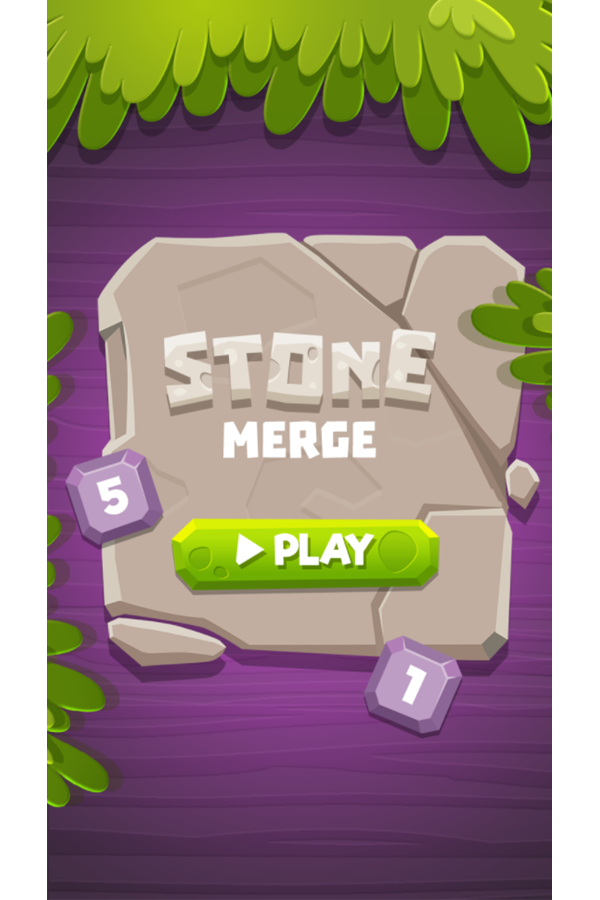Stone Merge Welcome Screen Screenshot.