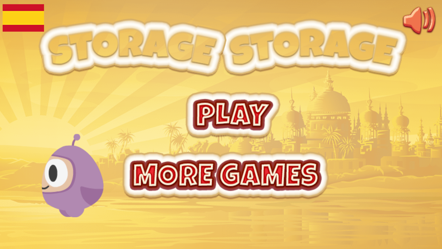 Storage Storage Game Welcome Screen Screenshot.