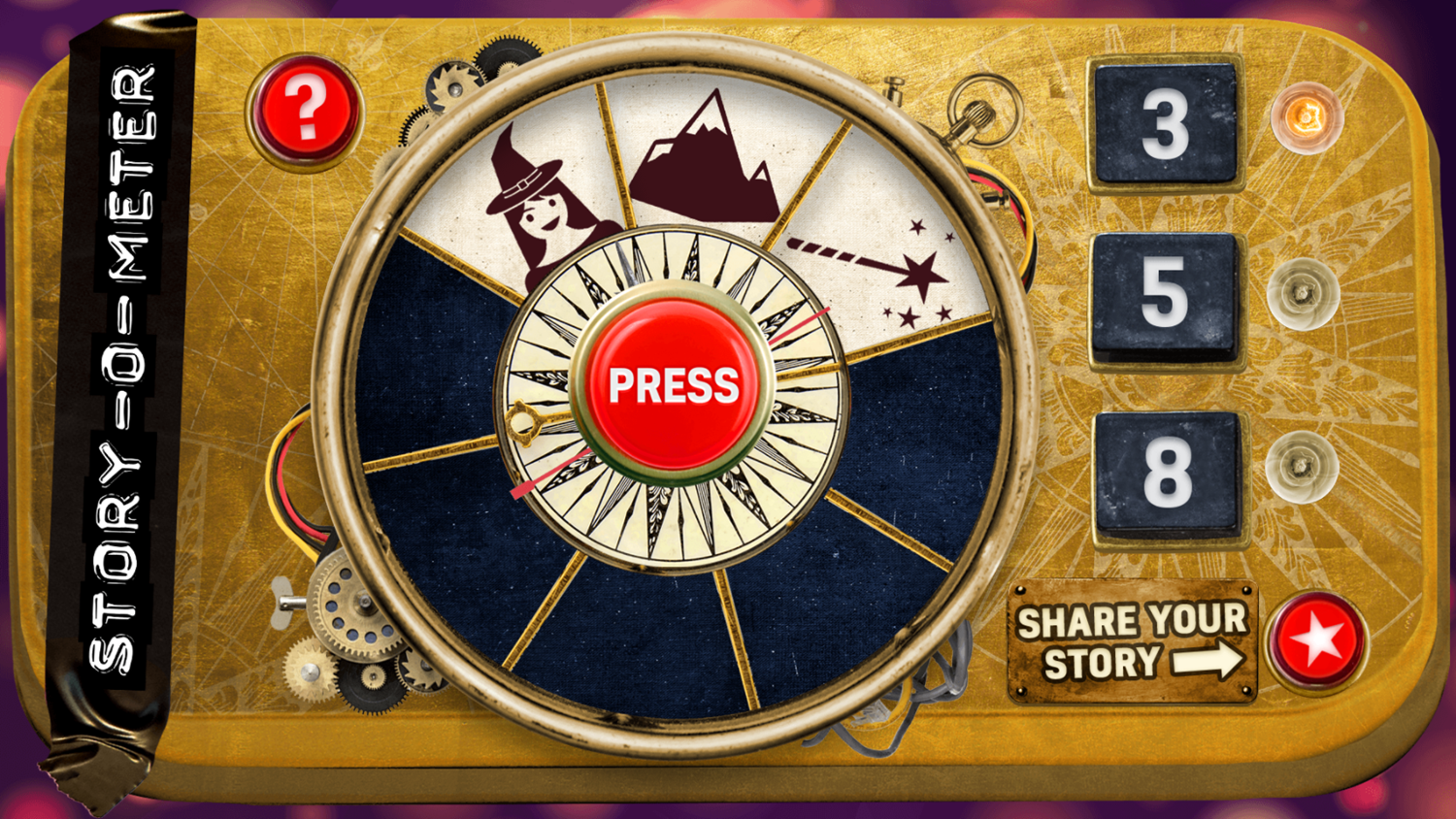 Story-O-Meter Game Result Screenshot.