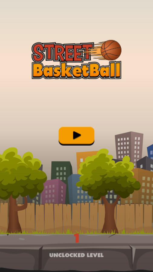 Street Basketball Game Welcome Screen Screenshot.