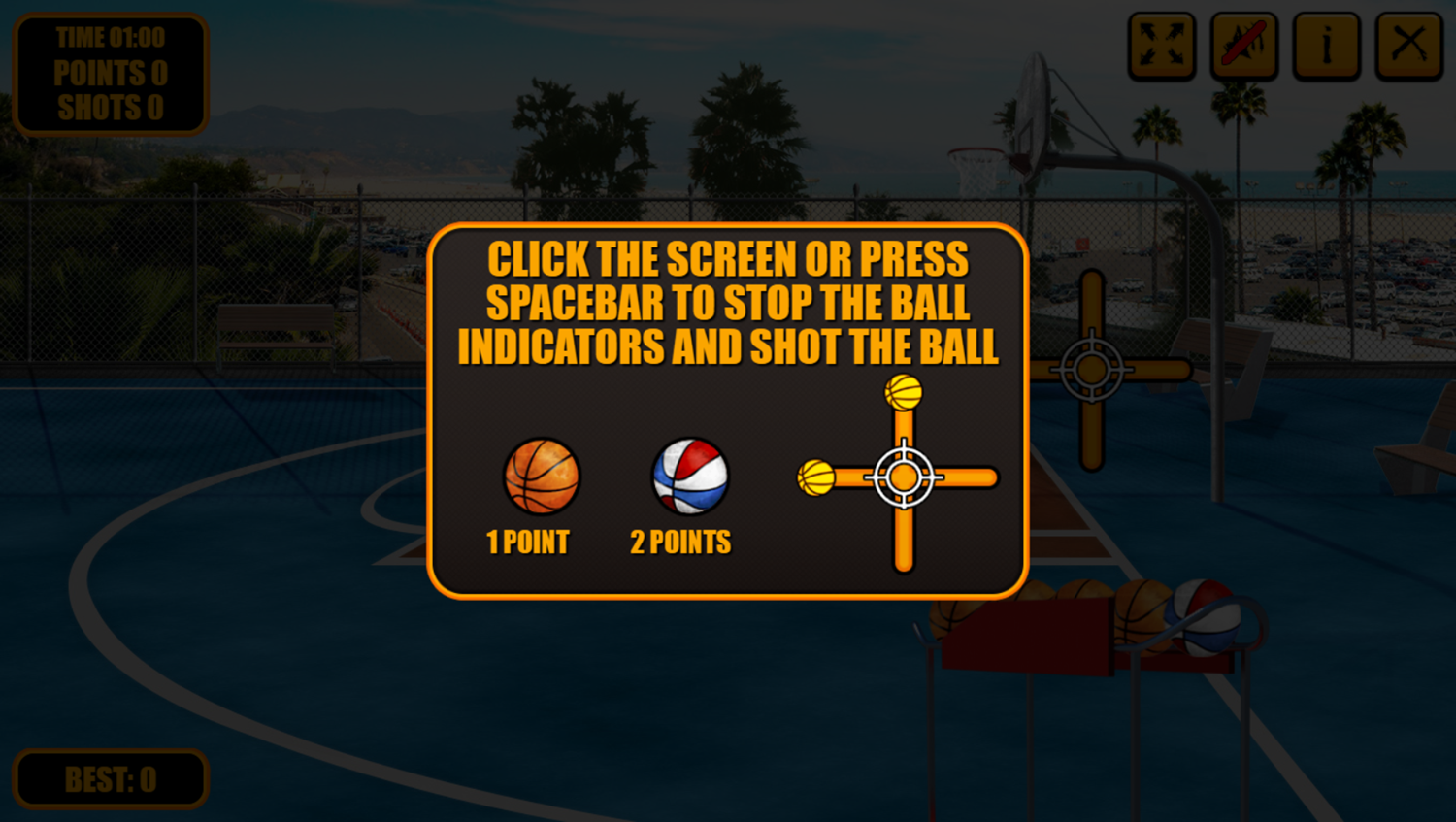 Street Basketball Game How To Play Screenshot.