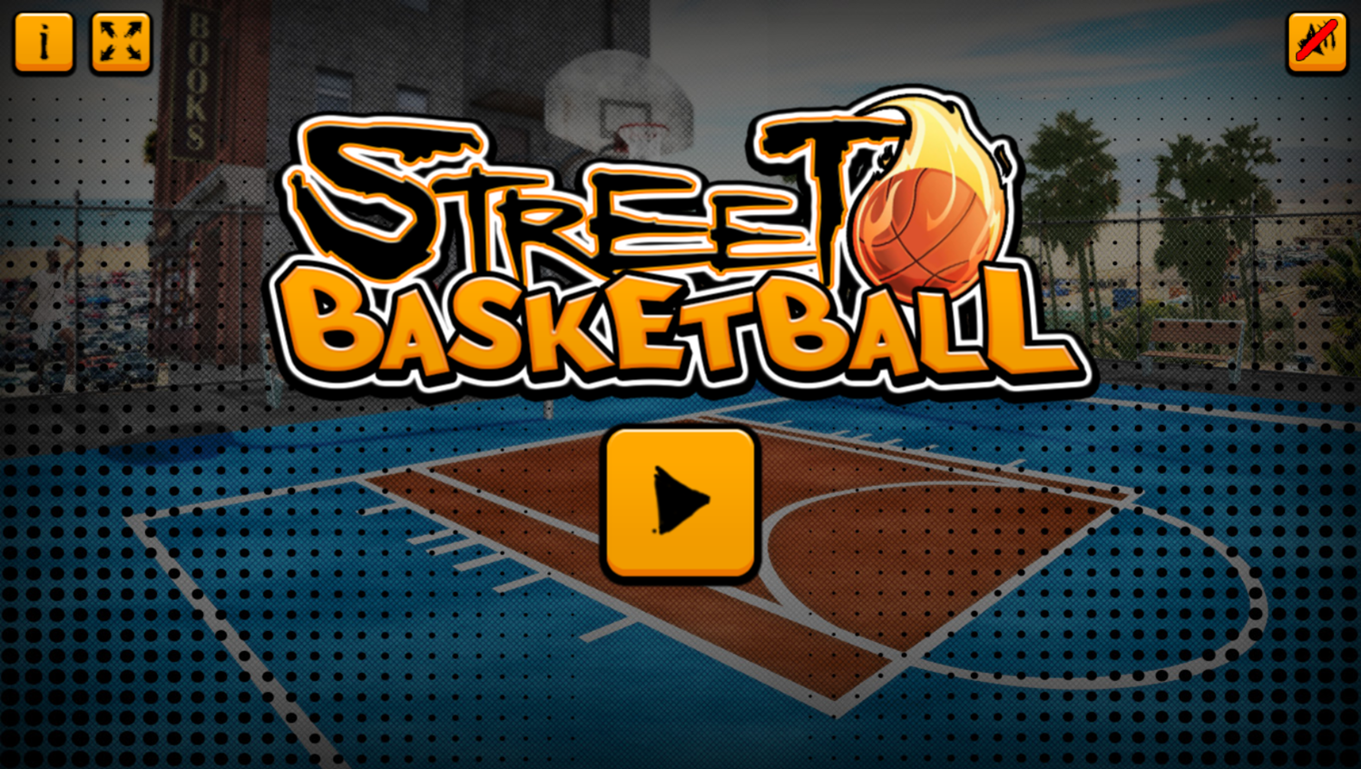 Street Basketball Game Welcome Screen Screenshot.