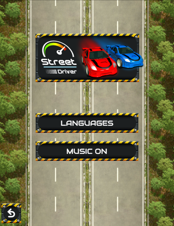 Street Driver Game Options Screenshot.