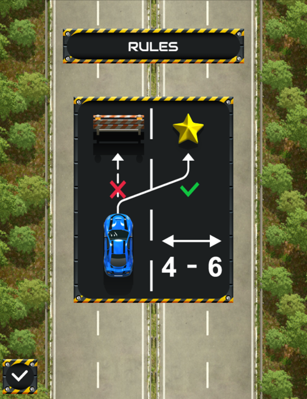 Street Driver Game Rules Screenshot.