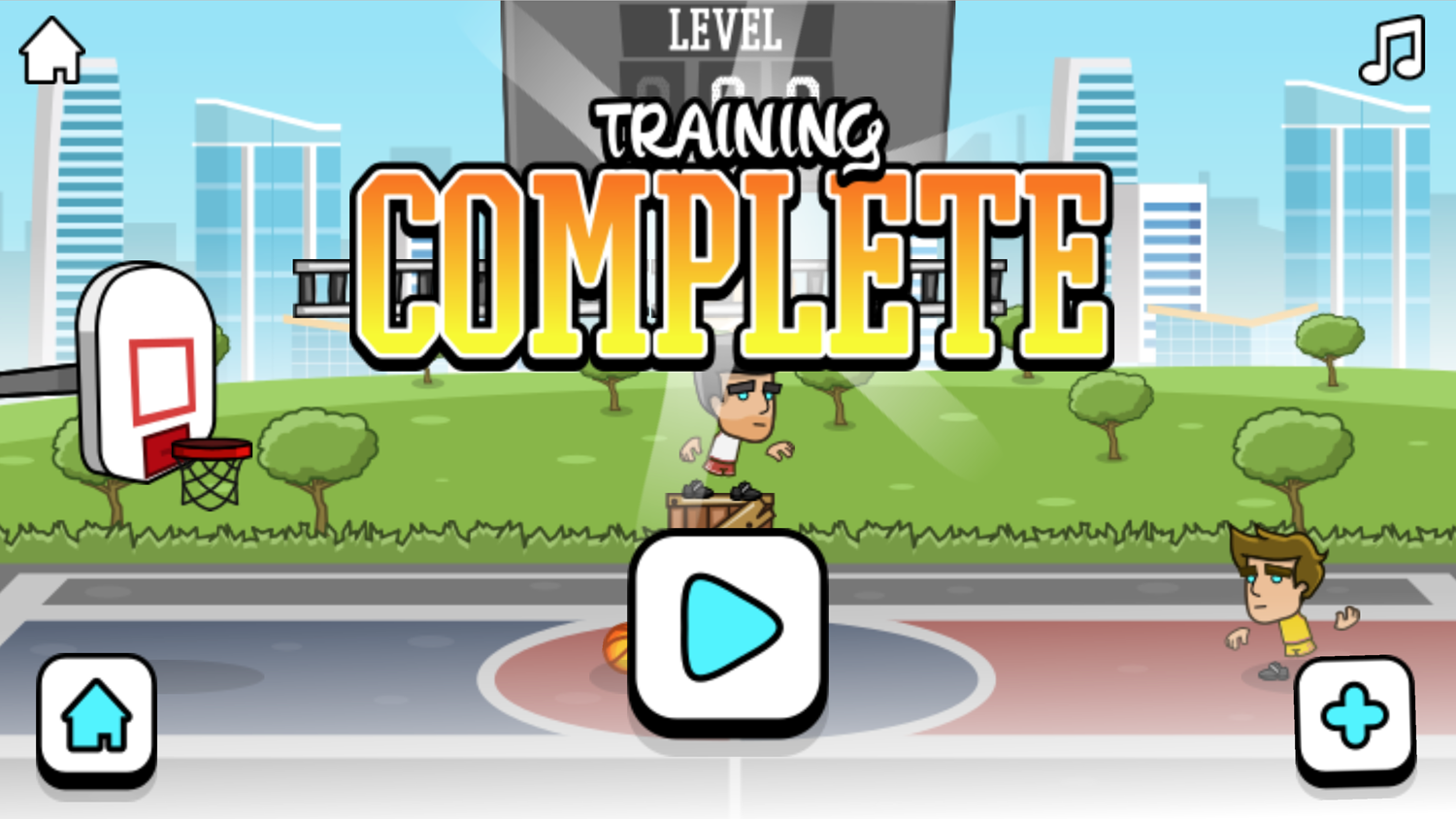 Street Dunk Game Training Complete Screenshot.