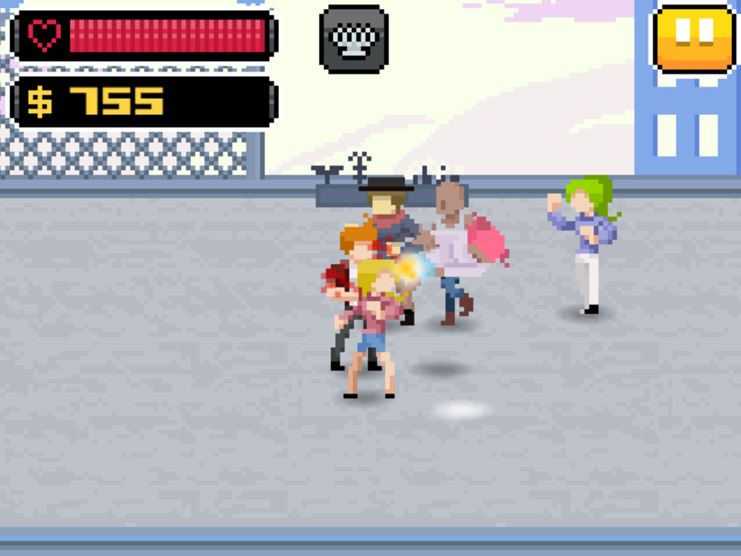 Street Fight Game Frozen Overpass Screenshot.