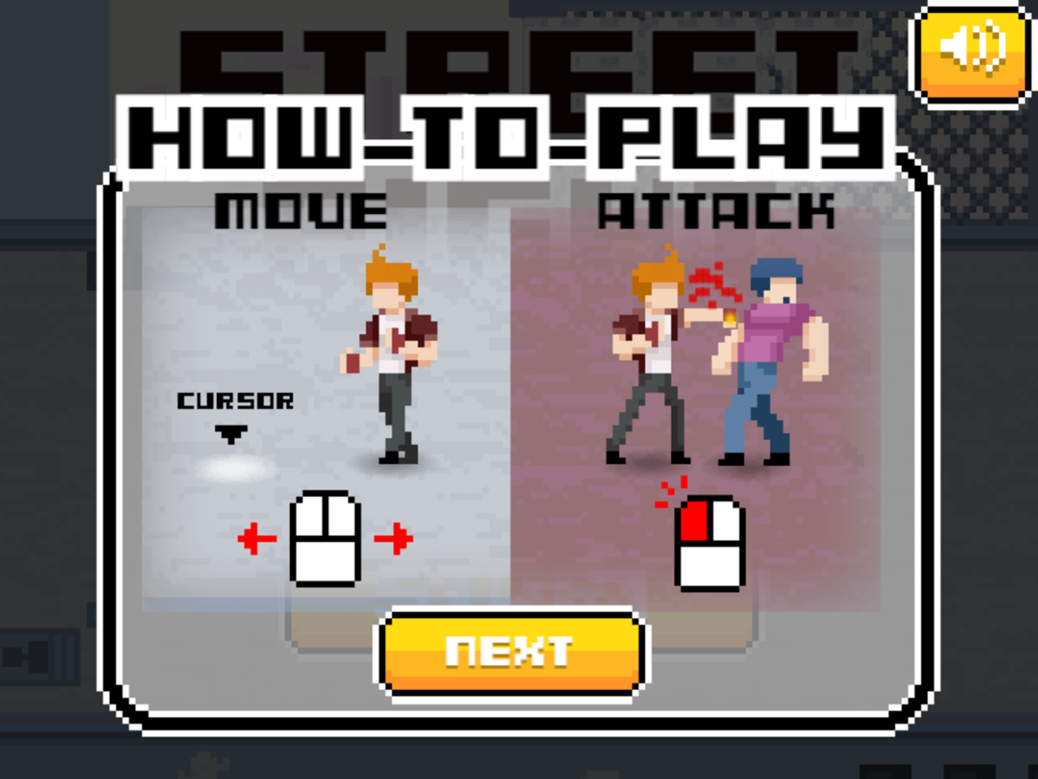 Street Fight Game How to Play Screen Screenshot.