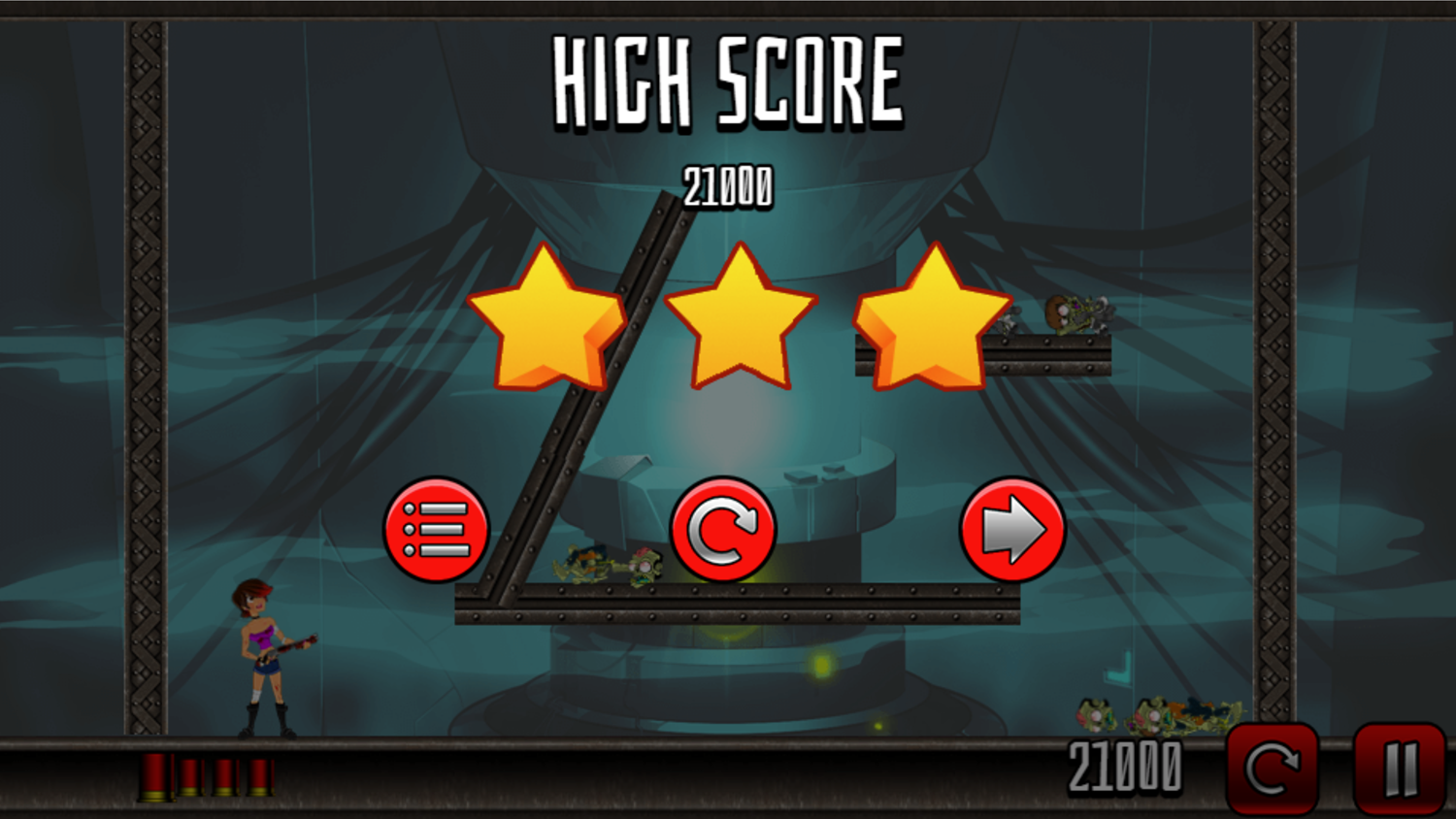 Stupid Zombies 2 Game Level Completed Screenshot.