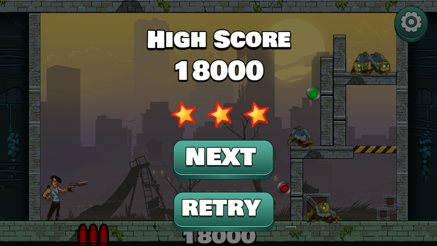 Stupid Zombies Game Level Beat Screen Screenshot.