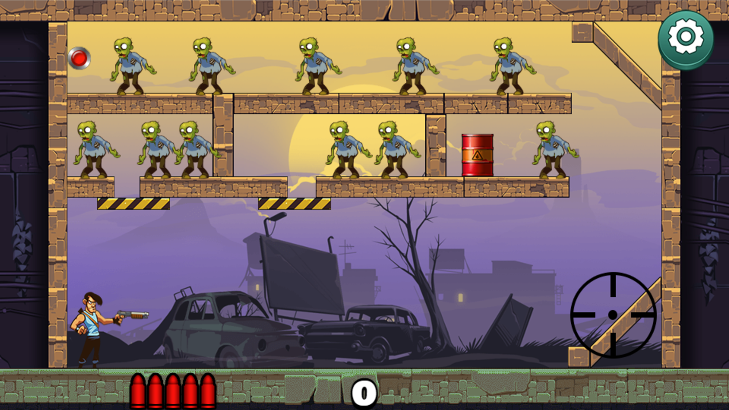 Stupid Zombies Game Third Stage Level Screenshot.