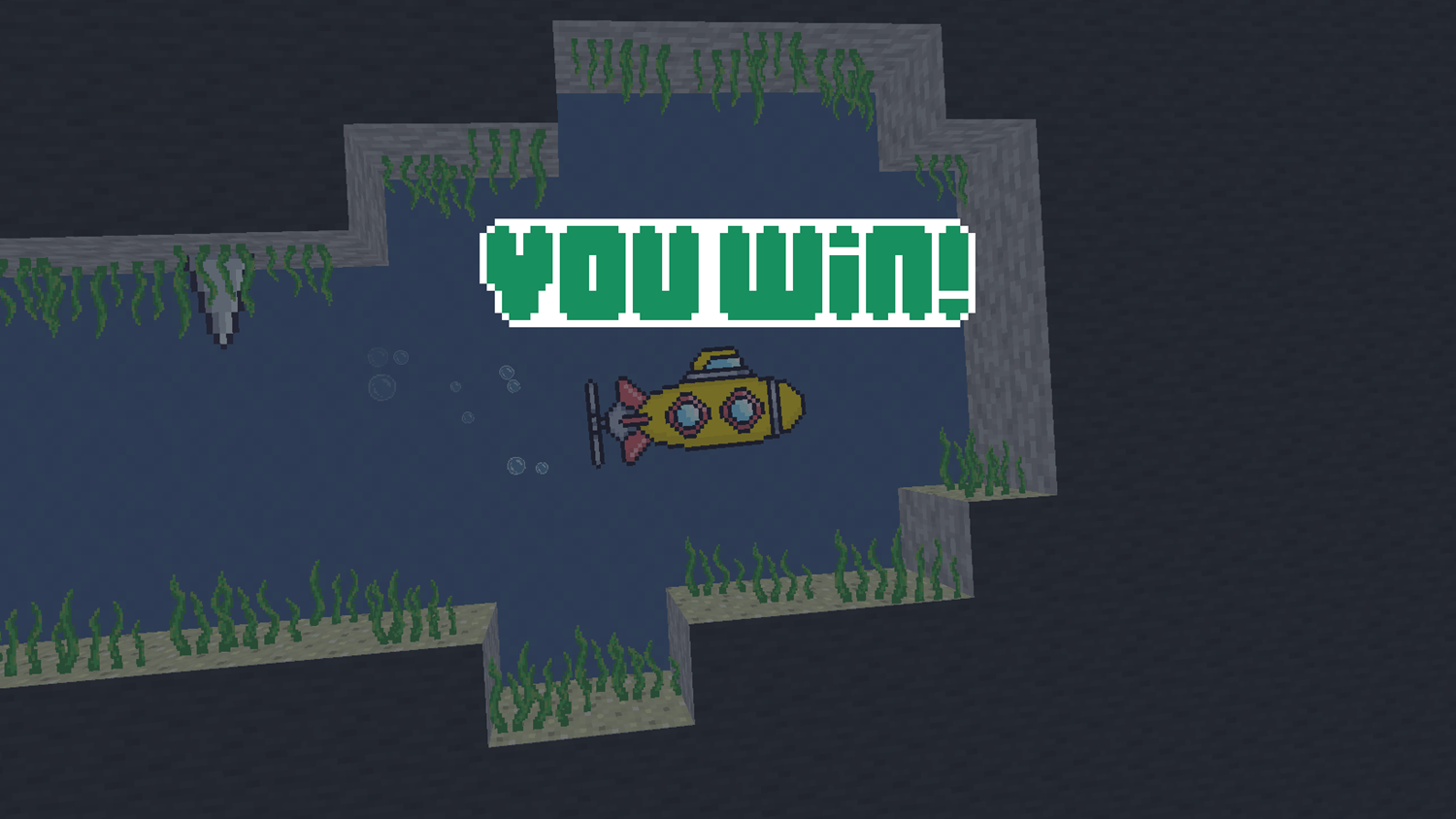 Submerged Escape Game Level Beat Screen Screenshot.