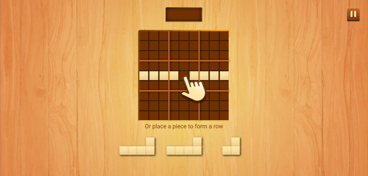 Sudoku Blocks Game Make Rows Tutorial Screen Screenshot.