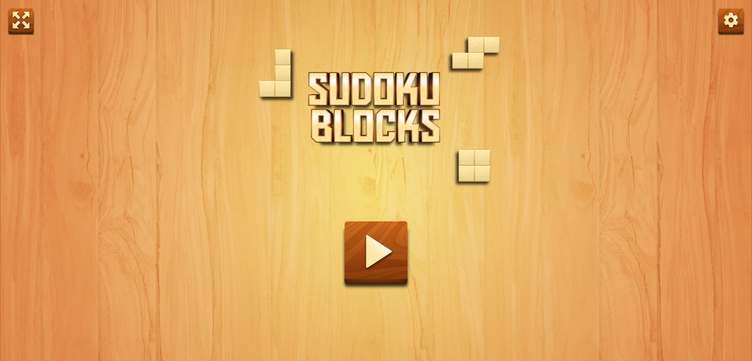 Sudoku Blocks Game Welcome Screen Screenshot.