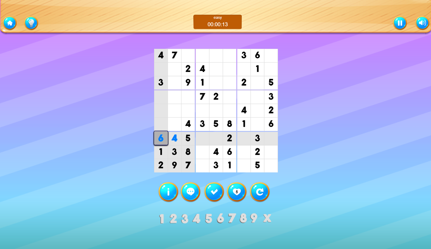 Sudoku Game Answer Screenshot.