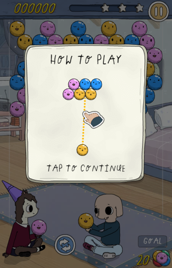 Summer Camp Island Bubble Trouble Game How To Play Screenshot.