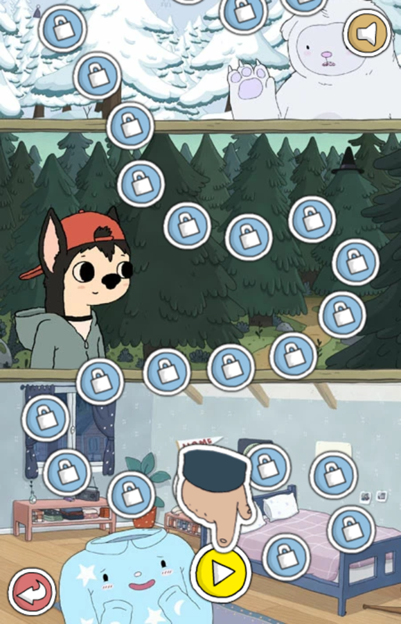 Summer Camp Island Bubble Trouble Game Stage Select Screenshot.