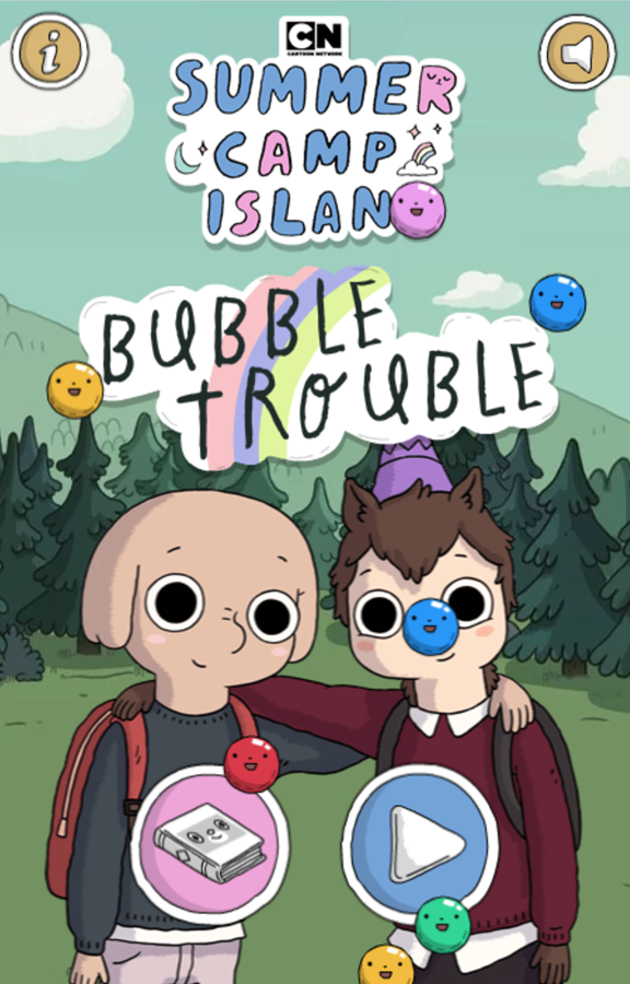 Summer Camp Island Bubble Trouble Game Welcome Screen After Beat Screenshot.