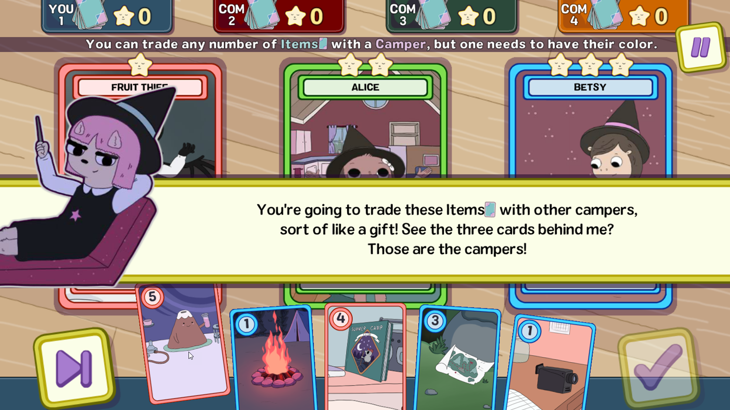 Summer Camp Island Scavenger Card Hunt Game How To Raid Screenshot.