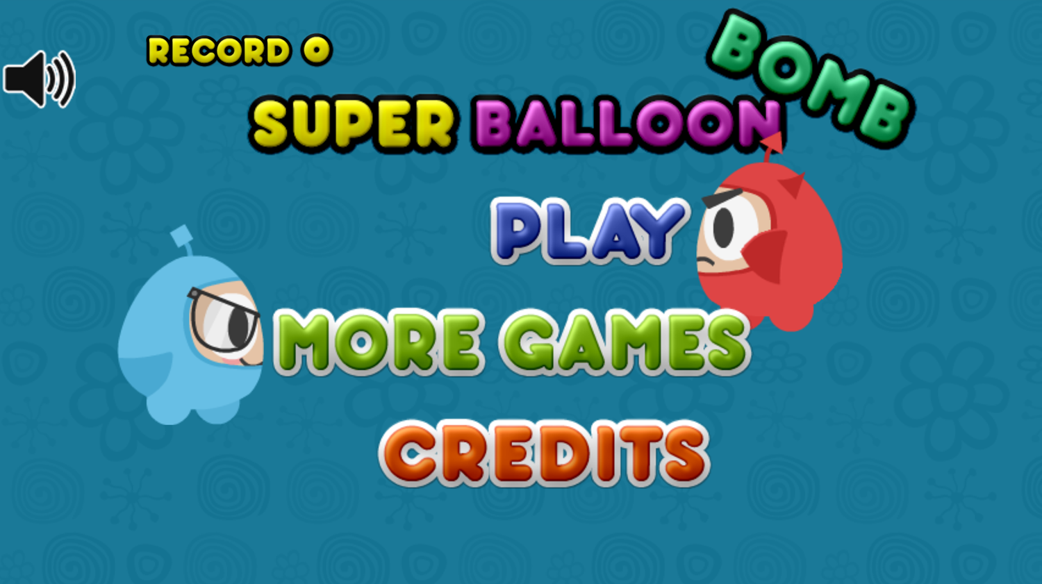 Super Balloon Bomb Welcome Screen Screenshot.