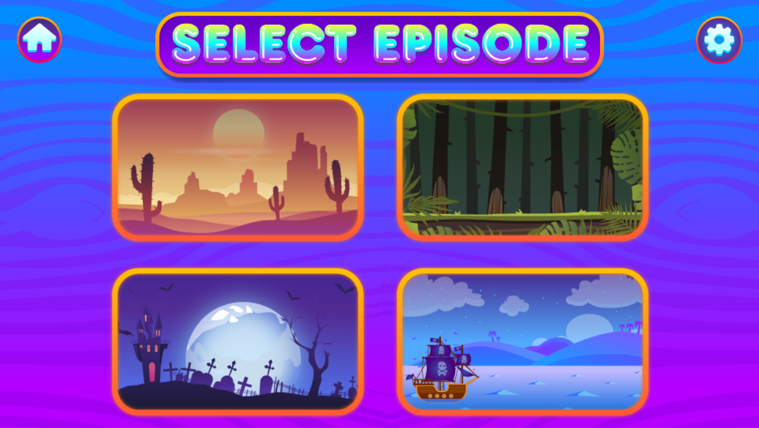 Super Bubble Shooter Game Select Episode Screen Screenshot.